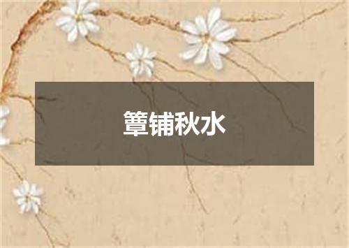 簟铺秋水