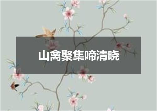 山禽聚集啼清晓