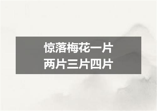 惊落梅花一片两片三片四片