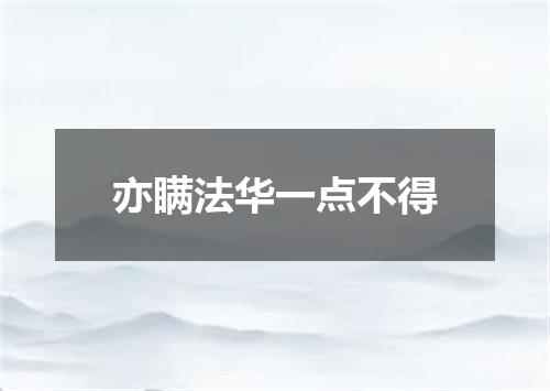 亦瞒法华一点不得