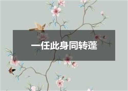 一任此身同转蓬