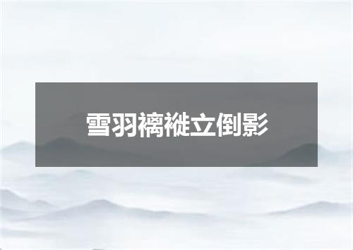 雪羽褵褷立倒影
