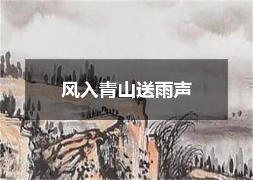 风入青山送雨声