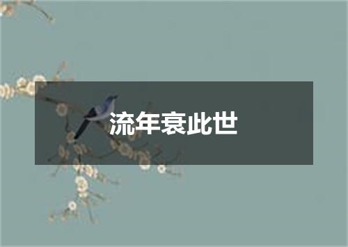 流年衰此世