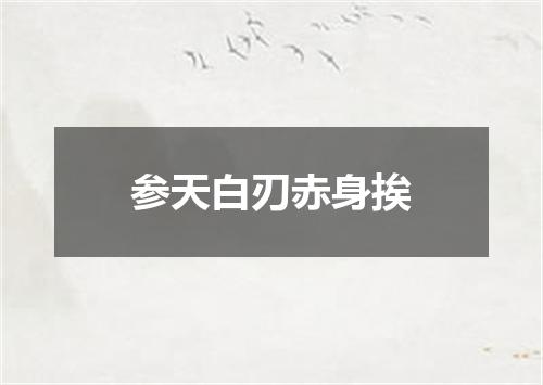 参天白刃赤身挨