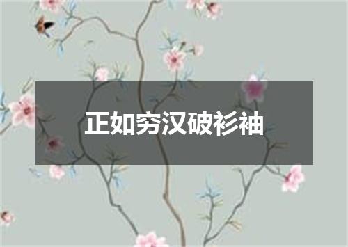 正如穷汉破衫袖