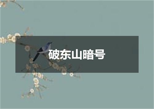 破东山暗号