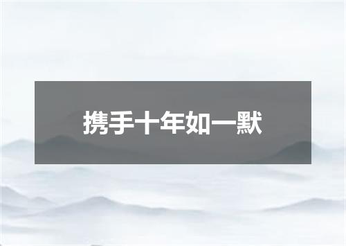 携手十年如一默