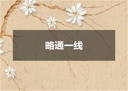 略通一线