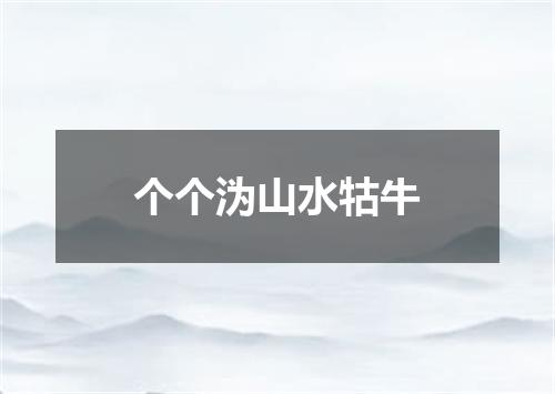 个个沩山水牯牛