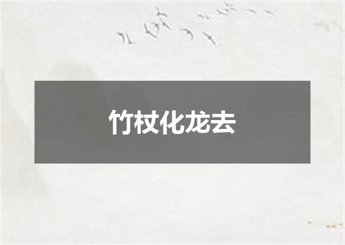 竹杖化龙去