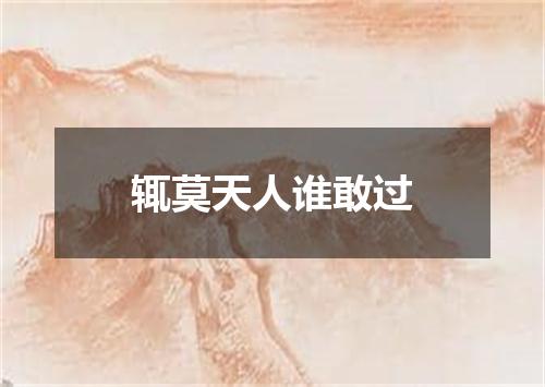 辄莫天人谁敢过
