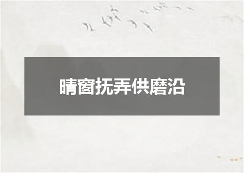 晴窗抚弄供磨沿