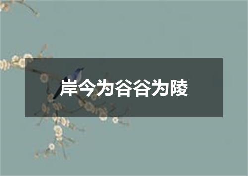 岸今为谷谷为陵