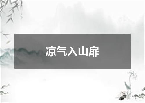 凉气入山扉