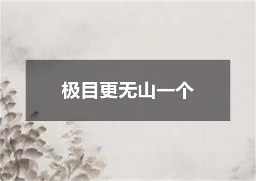 极目更无山一个