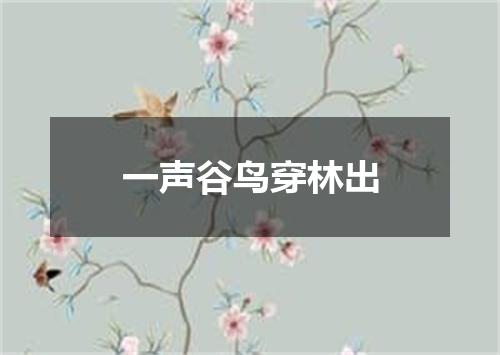一声谷鸟穿林出
