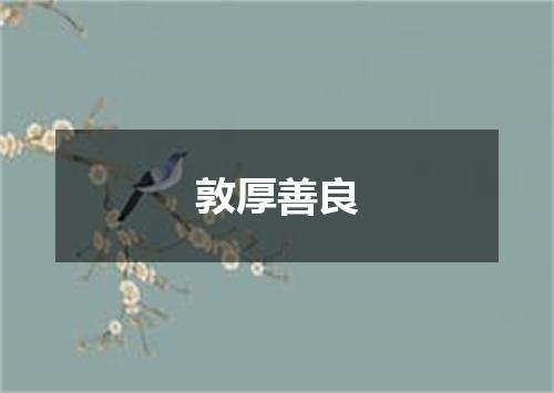 敦厚善良