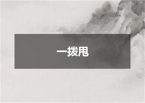 一拨甩