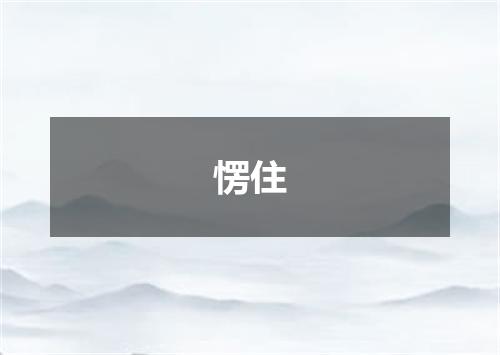 愣住