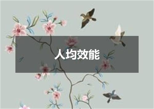 人均效能