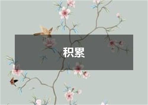 积累