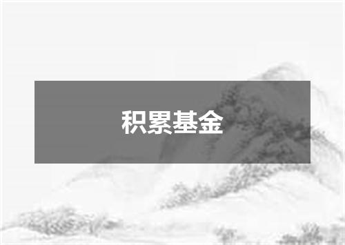 积累基金