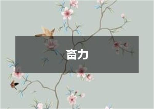 畜力