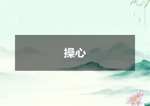 操心