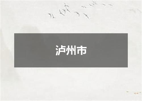 泸州市