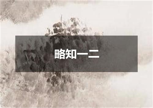略知一二