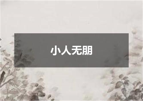 小人无朋