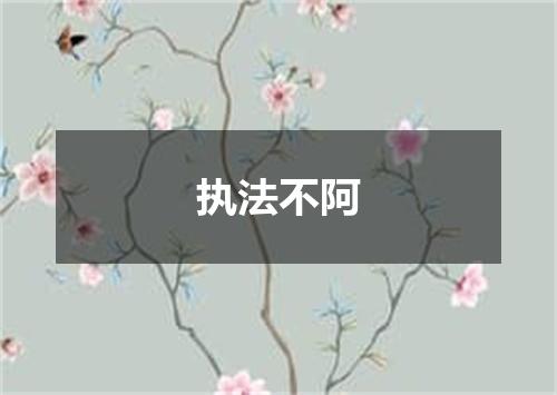 执法不阿