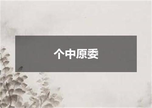 个中原委