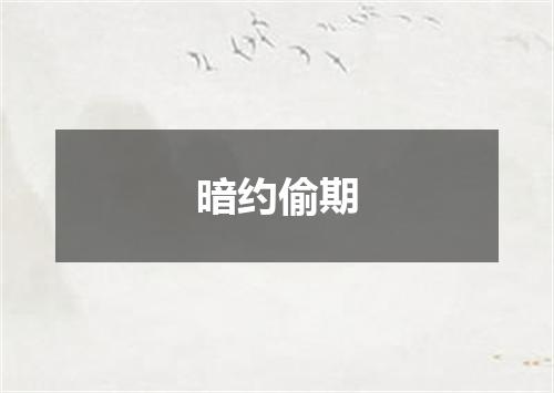 暗约偷期
