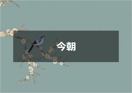 今朝