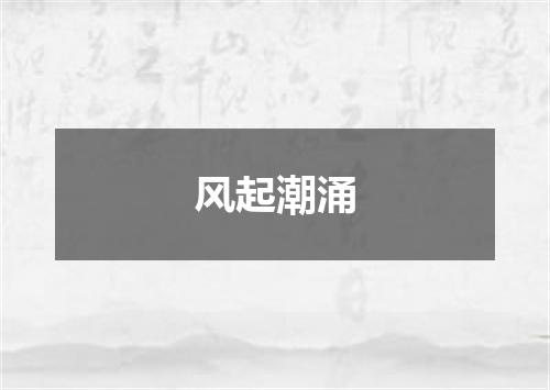 风起潮涌
