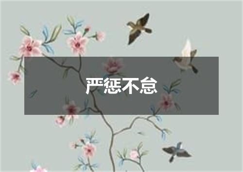 严惩不怠