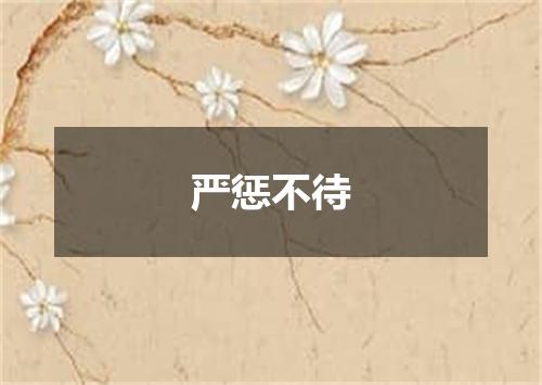 严惩不待