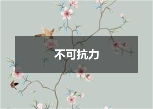 不可抗力