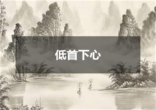 低首下心