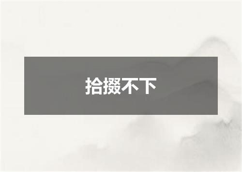 拾掇不下