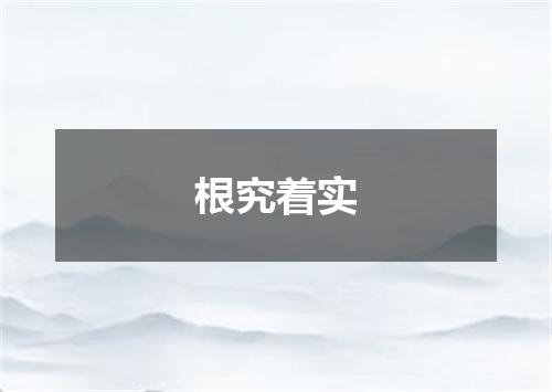 根究着实