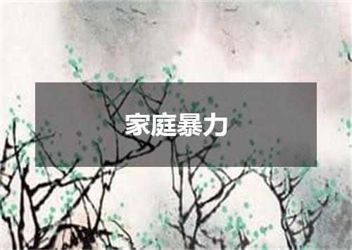 家庭暴力