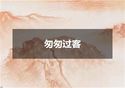 匆匆过客
