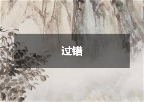 过错
