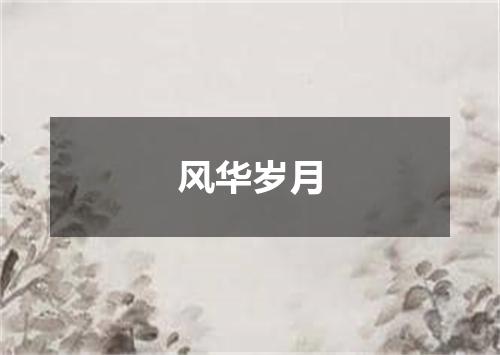 风华岁月