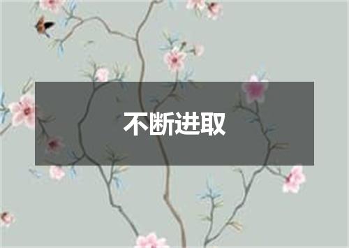 不断进取