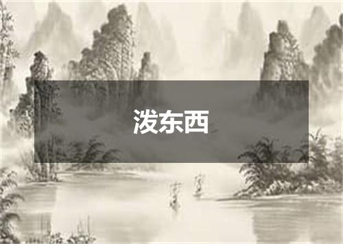 泼东西