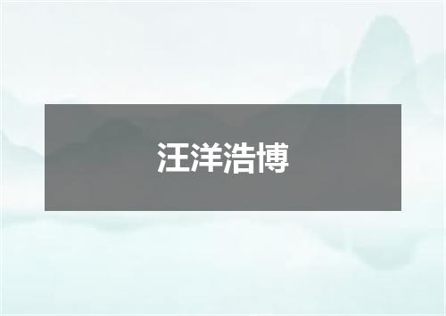 汪洋浩博